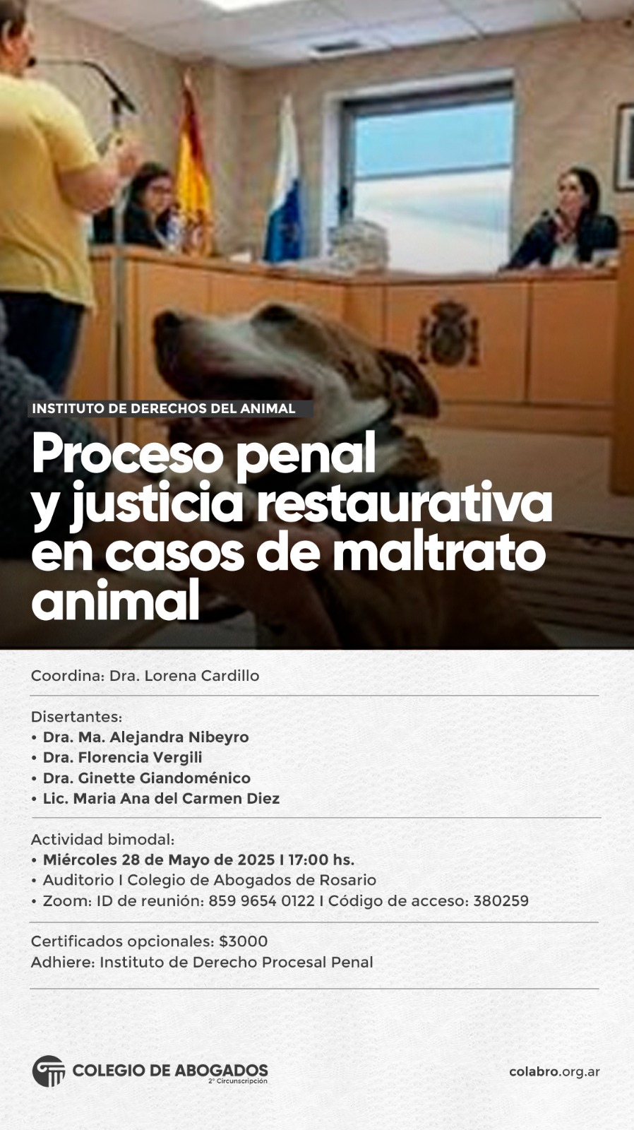 Proceso penal y justicia restaurativa en casos de maltrato animal  - 28/05/2025